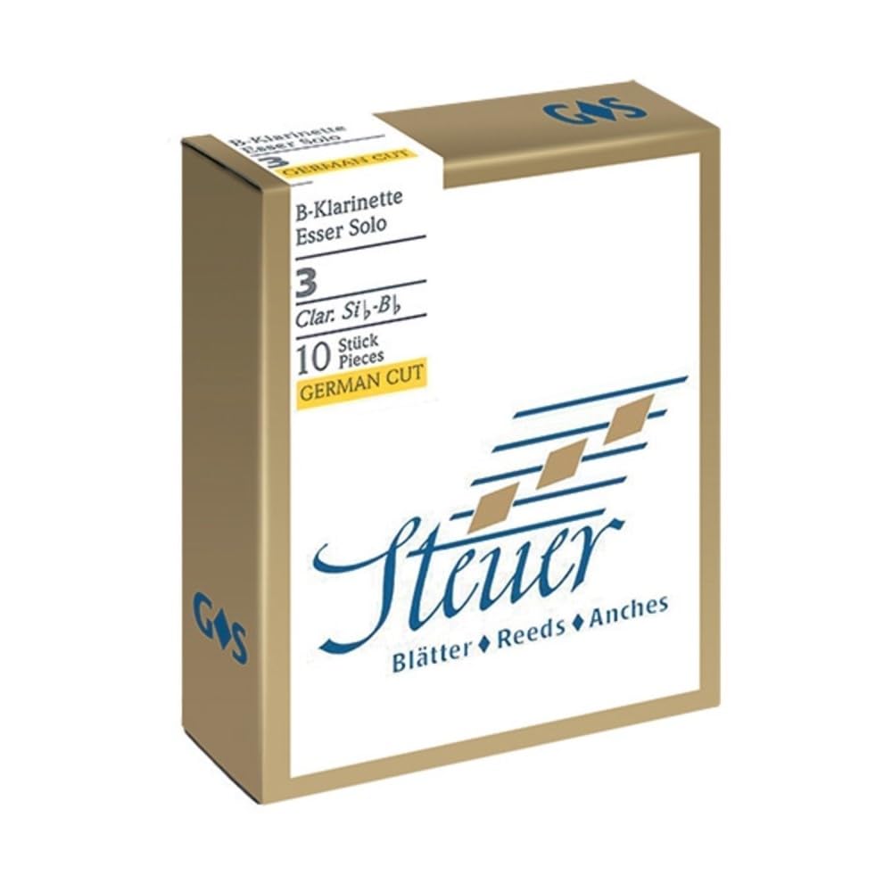 Steuer 738012 Blatt BB-Klarinette Solo White Line 1.5 deutscher Schnitt 10er-Packung 1,5 Bb-Klarinet