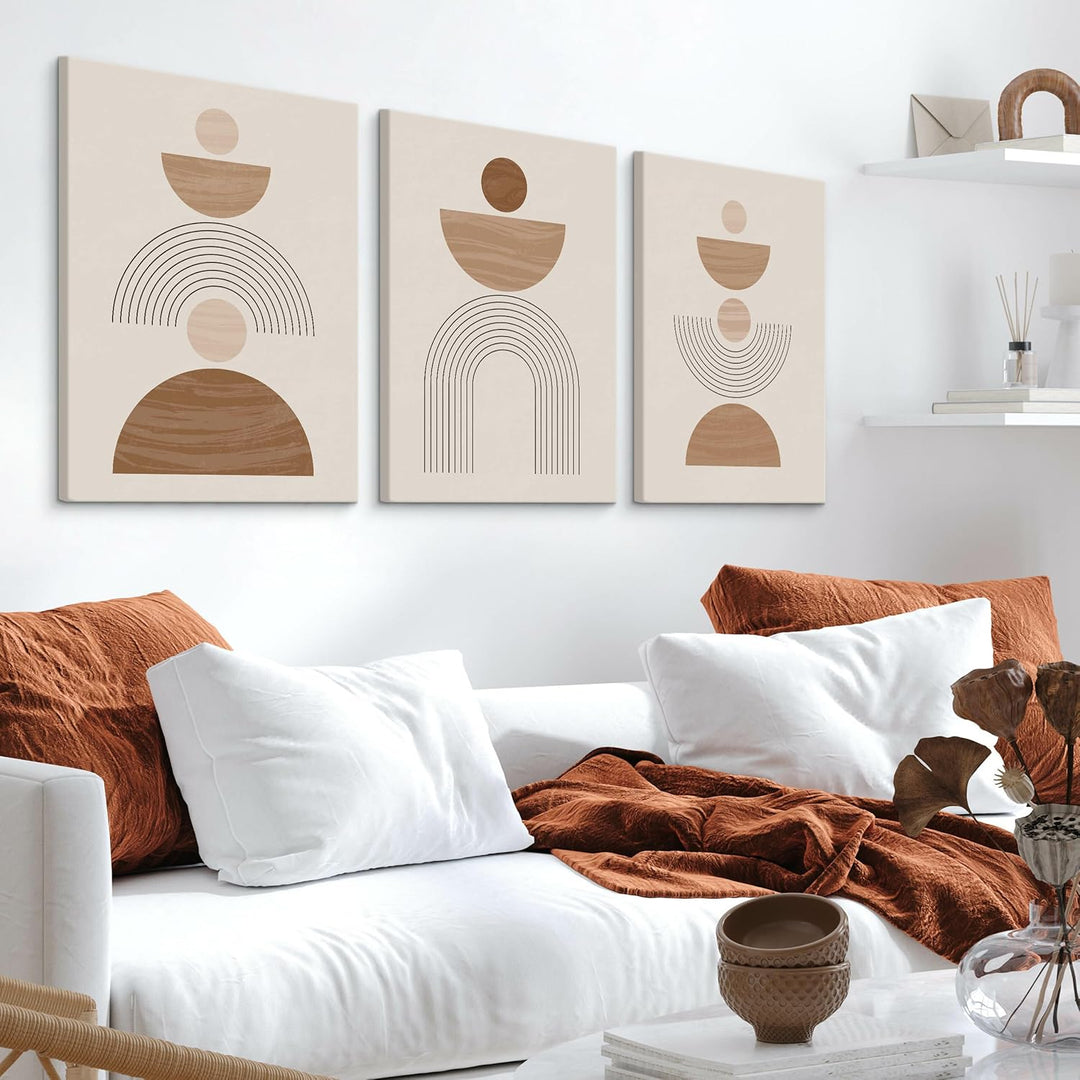 Muralo - Wandbilder Set - Leinwand Bilder Set Aufhängefertig - Bilder für Wohnzimmer Schlafzimmer -
