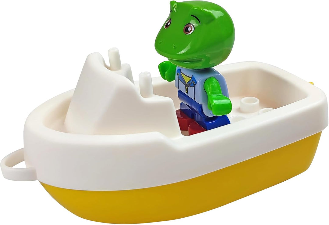 AquaPlay Harbour Wasserbahn - Outdoor-Wasserspiel mit Bahn, Booten und 2 Spiel-Figuren - Wasserspiel