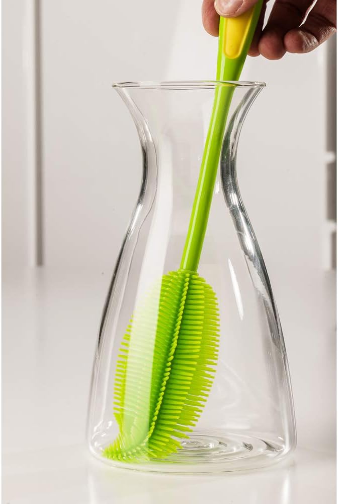 Kochblume Flaschenbürste 36cm | Premium-Silikon & BPA frei| Hitzbeständig | Spülmaschinenfest | Für