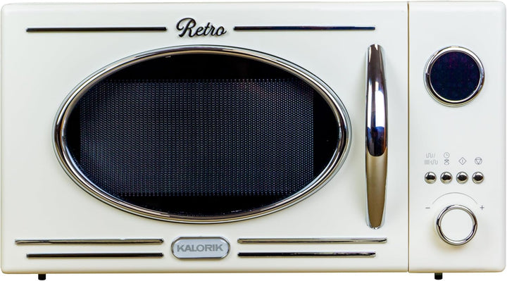 Kalorik Retro Mikrowelle, Vintage-Design, mit Grillfunktion, Digitale Steuerung, MW2600DGC 1150W, 46