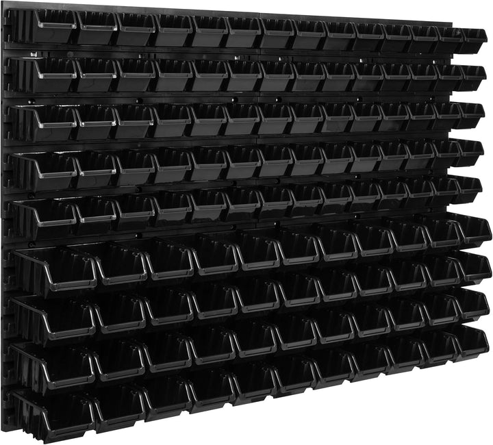 Lagersystem Wandregal 1152 x 780 mm , 114 stck. Box , Stapelboxen Schüttenregal Sichtlagerkästen , E