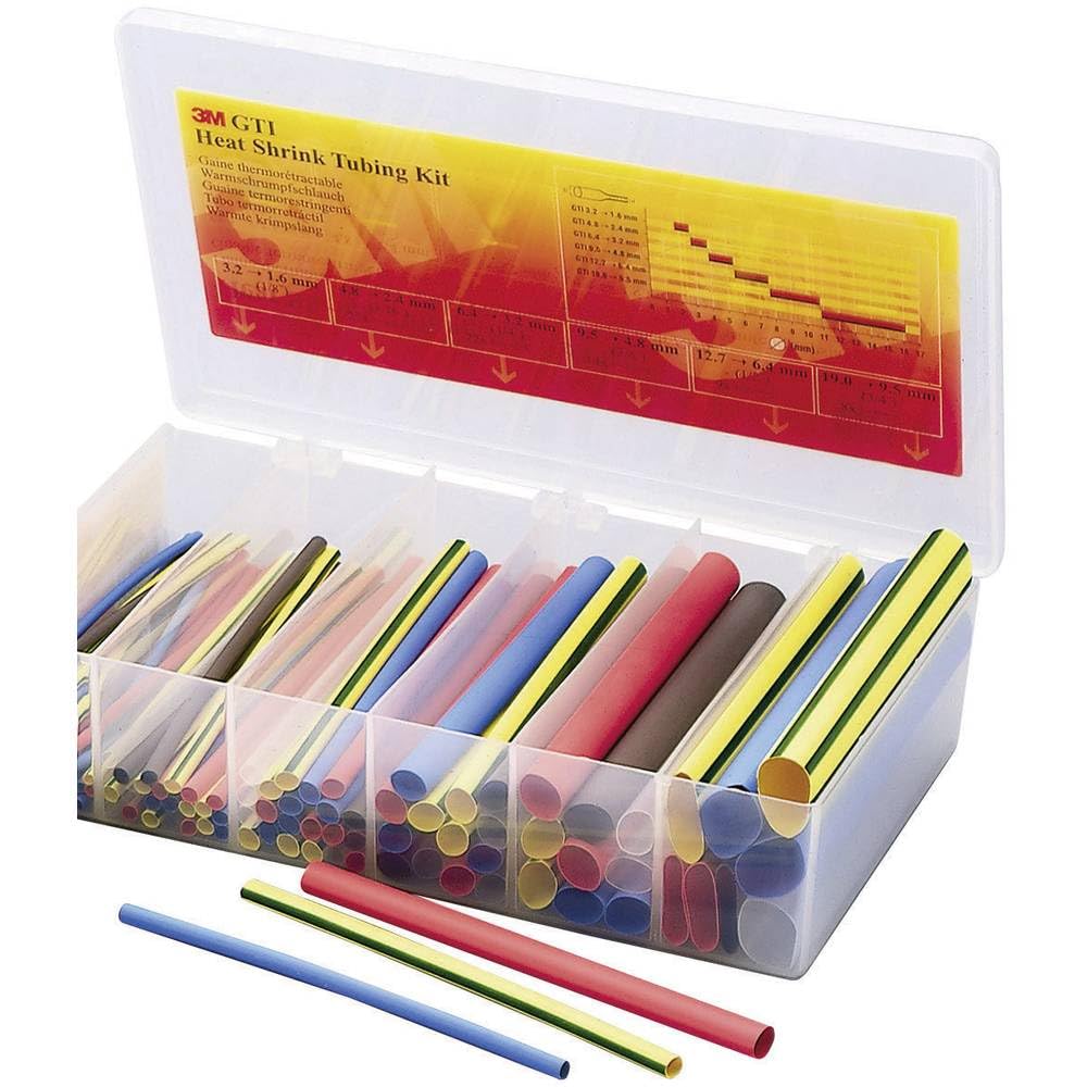3M GTIBOXS GTI Warmschrumpfschlauch-Montagebox, Schrumpfen 1,6 mm bis 19 mm, 150 mm, Schwarz