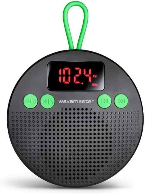 Wavemaster MOBI-3 - Tragbarer Bluetooth-Lautsprecher für Unterwegs (360° Klangfeld) mit Radio, Wecke