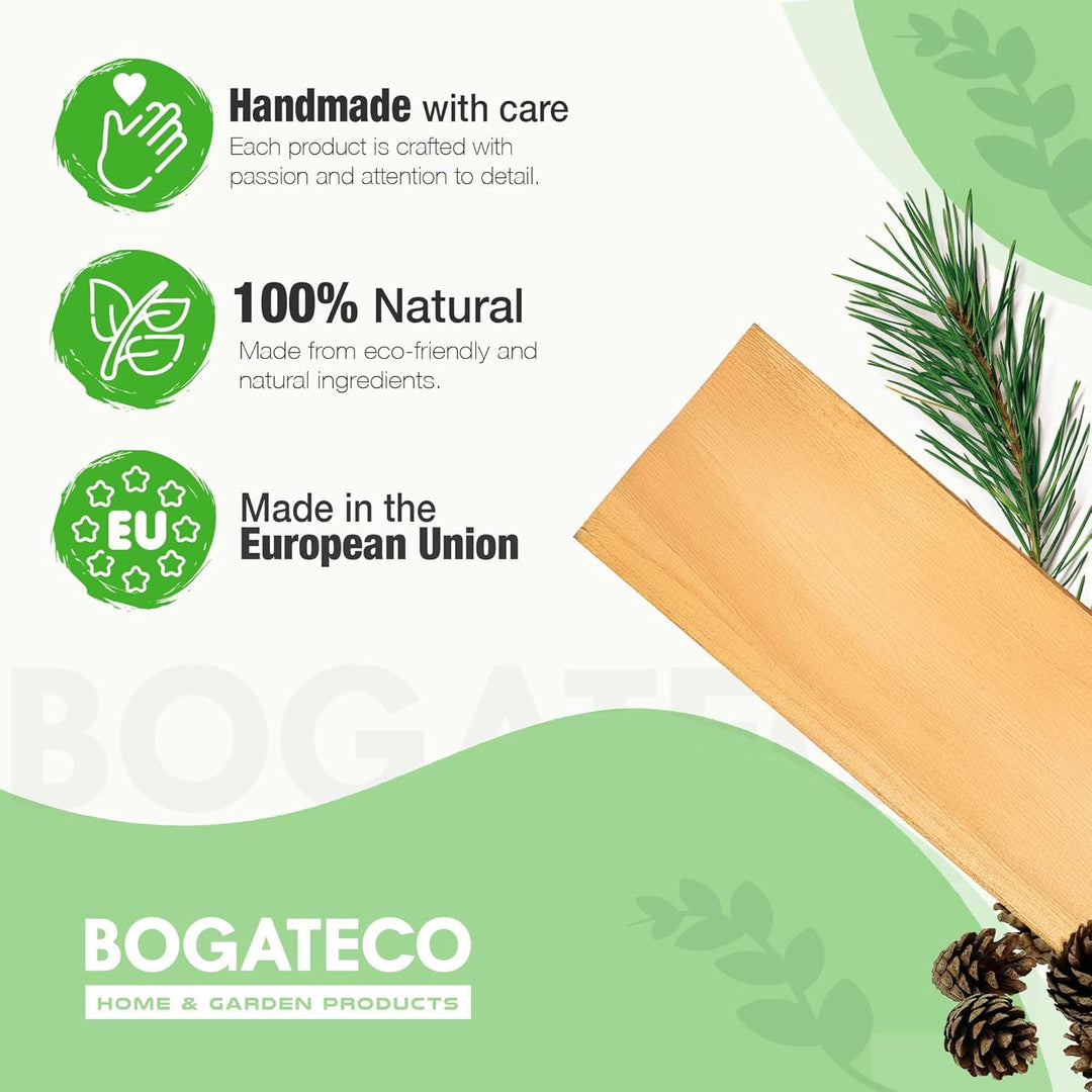 BOGATECO Pflanzkasten Pflanzkübel aus Holz | 30 x 38 cm | Anthrazit | Blumen-Topf Perfekt für Garten