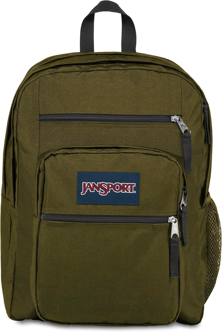 JanSport BIG STUDENT Grosser Rucksack, 15 inch -Laptopfach Army Green, Army Green