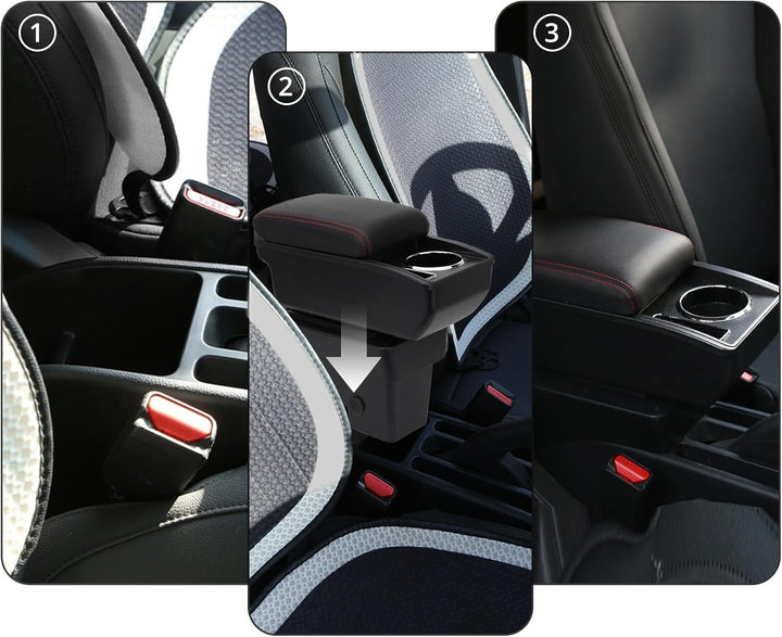 YJYWZH Compatible with Seat Ibiza 6j Armlehnen Ibiza 4 IV 2008-2016 Armlehnen Auto Mittelkonsole Auf