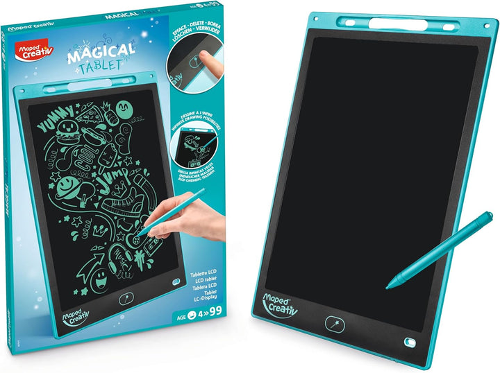 Maped Creativ Magical Board Maxi – LCD-Zeichentablett mit 30,5 cm (12 Zoll) Display + Eingabestift –
