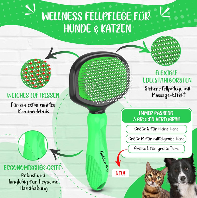 Testnote: Sehr gut - Softbürste verbesserte Version I Sanfte Fellpflege für Hunde, Welpen, Katzen, H