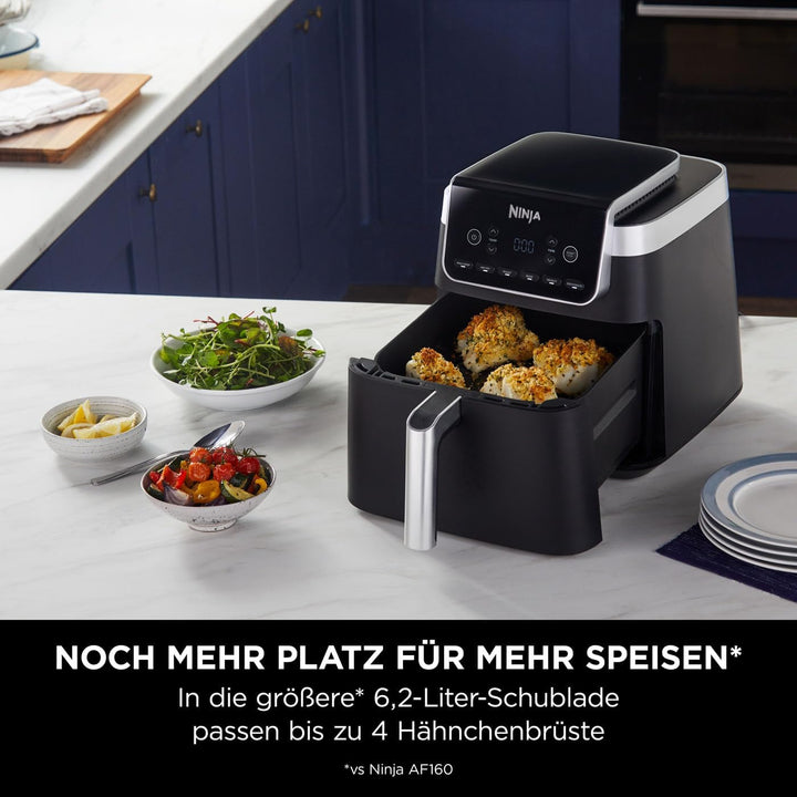 Ninja Air Fryer Heissluftfritteuse MAX PRO, 6,2L Airfryer, Antihaftbeschichtung, spülmaschinenfester