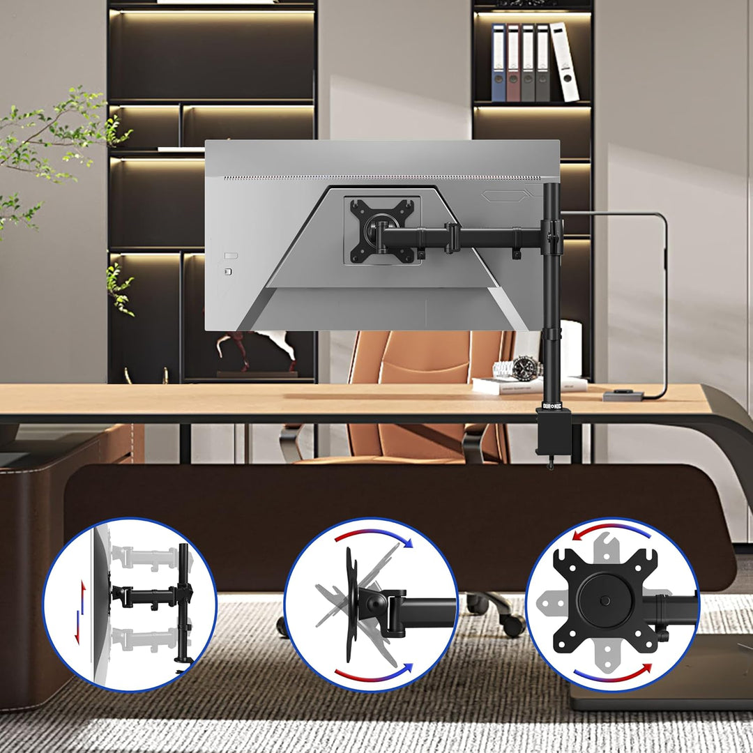 Duronic DM251X3 BK Monitorhalterung für 13 bis 27 Zoll (33-68 cm) Gebogene Flachbildschirme 8 kg Höh