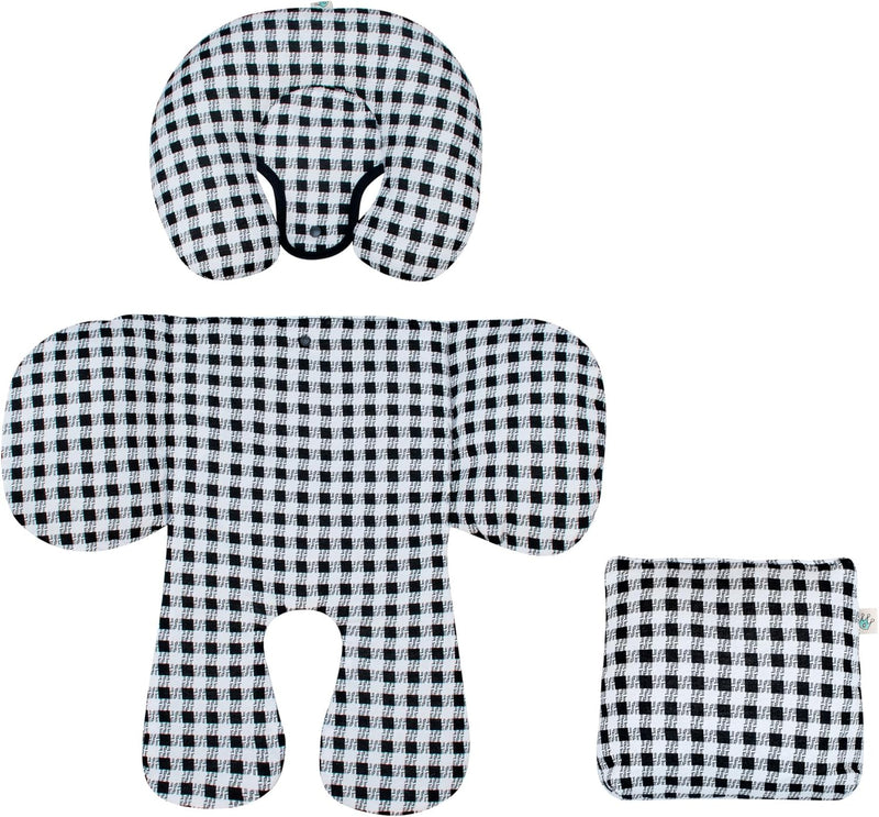 JYOKO Kids Sitzverkleinerer Antiallergikum Universal Baby 100% Baumwolle (Vichy, Enthält Kopf-, eine