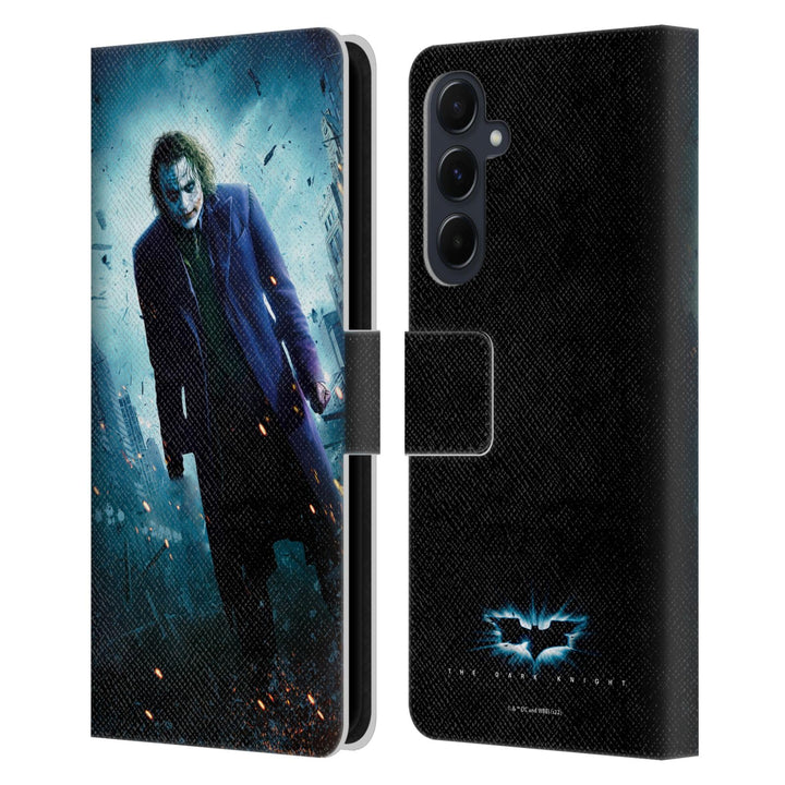 Head Case Designs Offizielle The Dark Knight Joker-Poster Wichtige Kunst Leder-Wallet-Hülle Kompatib