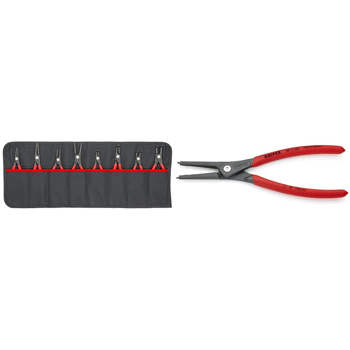 Knipex Sicherungsringzangen-Set 8-teilig 00 19 58 V02 &amp; Präzisions-Sicherungsringzange für Aussenrin