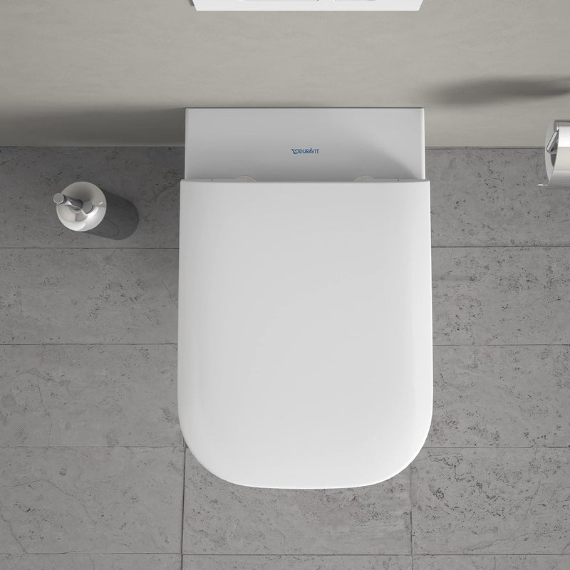 Duravit WC-Sitz Happy D.2, Toilettendeckel mit Absenkautomatik, Klodeckel aus Urea-Duroplast, mit Ed