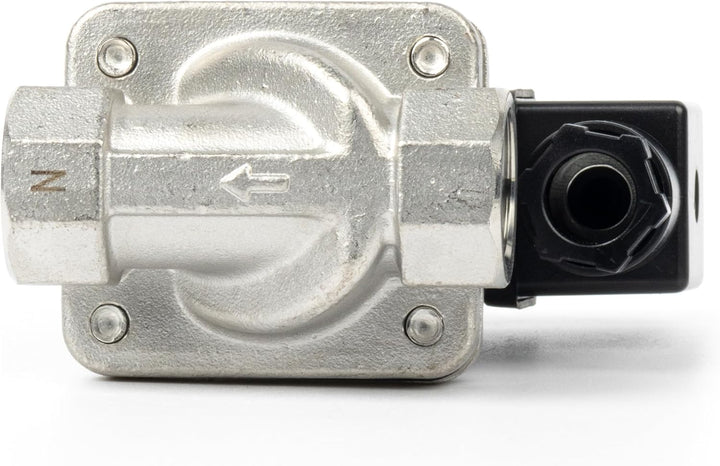 U.S. Solid 1/2" Magnetventil - Edelstahl DC 12V mit Viton-Dichtung, stromlos geschlossen, Anschlussd