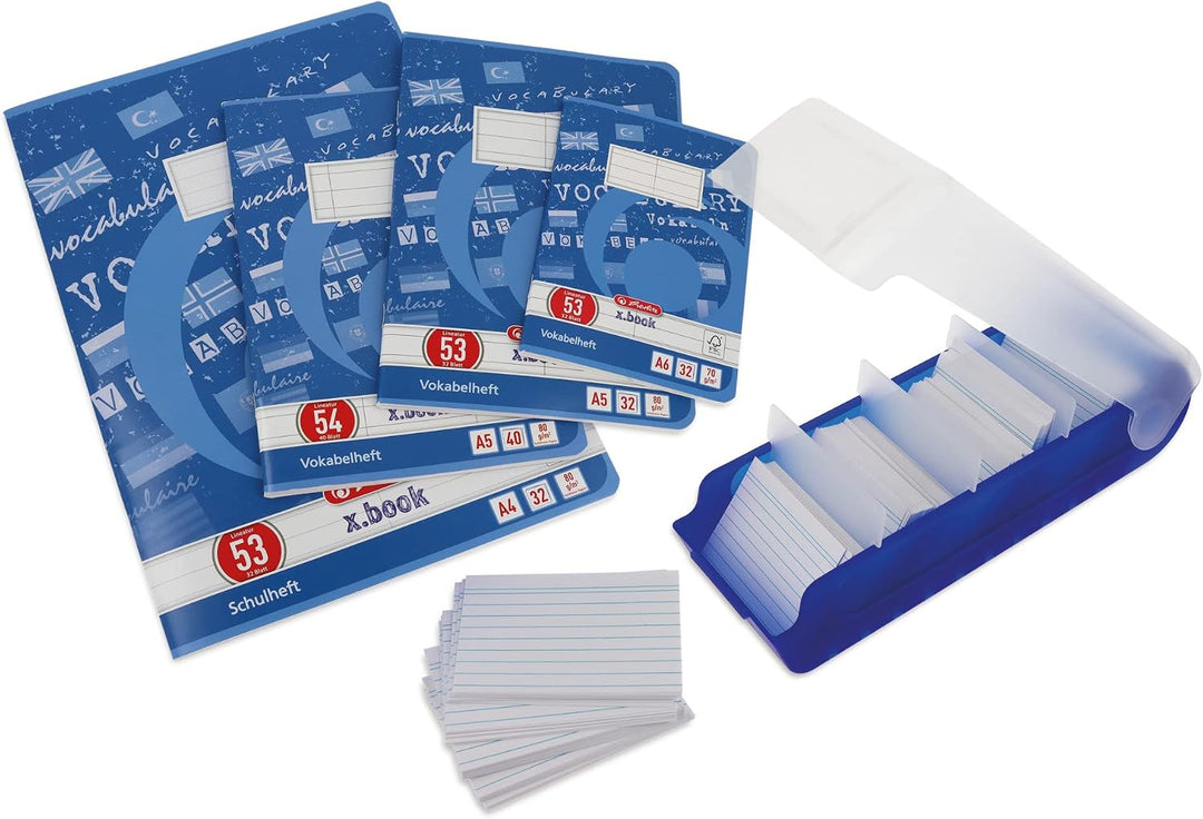 Herlitz Vokabelheft x.book A4, Lineatur 53, 32 Blatt, 5 Stück