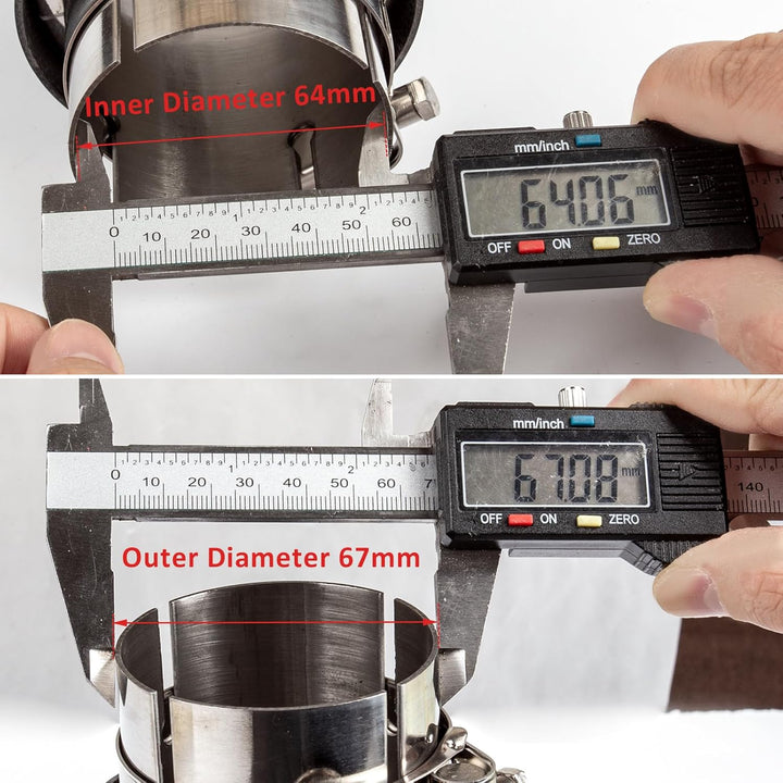 Krtopo 63mm Auspuffspitzen Auspuff Edelstahl und Glänzende Kohlefaser Auto Auspuff Endrohr, Einlass