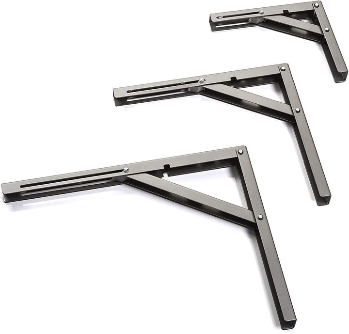 SO-TECH® Klappkonsole Profi-Nr.1 L200 Länge: 200 mm / Höhe 160 mm Edelstahloptik matt (satin) Tragkr