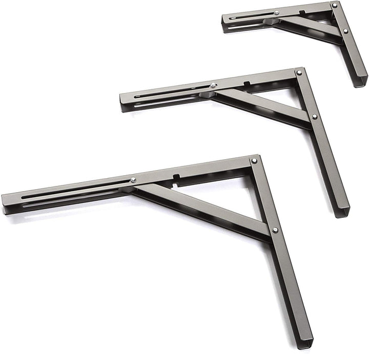 SO-TECH® Klappkonsole Profi-Nr.1 L200 Länge: 200 mm / Höhe 160 mm Edelstahloptik matt (satin) Tragkr
