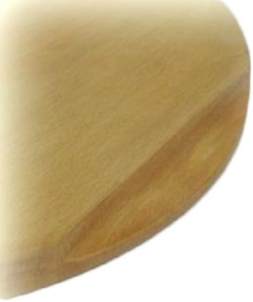 Wooden World Runder Pizzateller aus massivem Holz, Schneidebrett mit Griff, zum Servieren von Pizza,