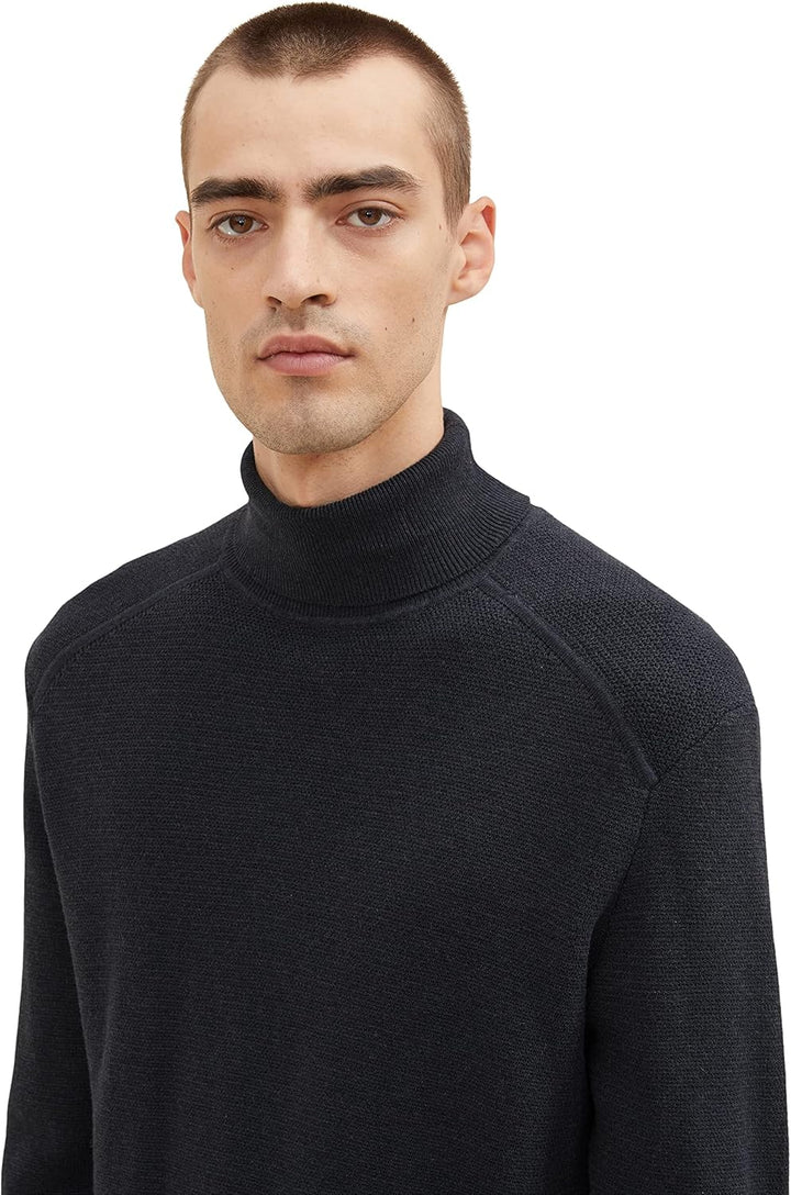 TOM TAILOR Herren 1033684 Basic Rollkragenpullover, 10304 - Blue Grey