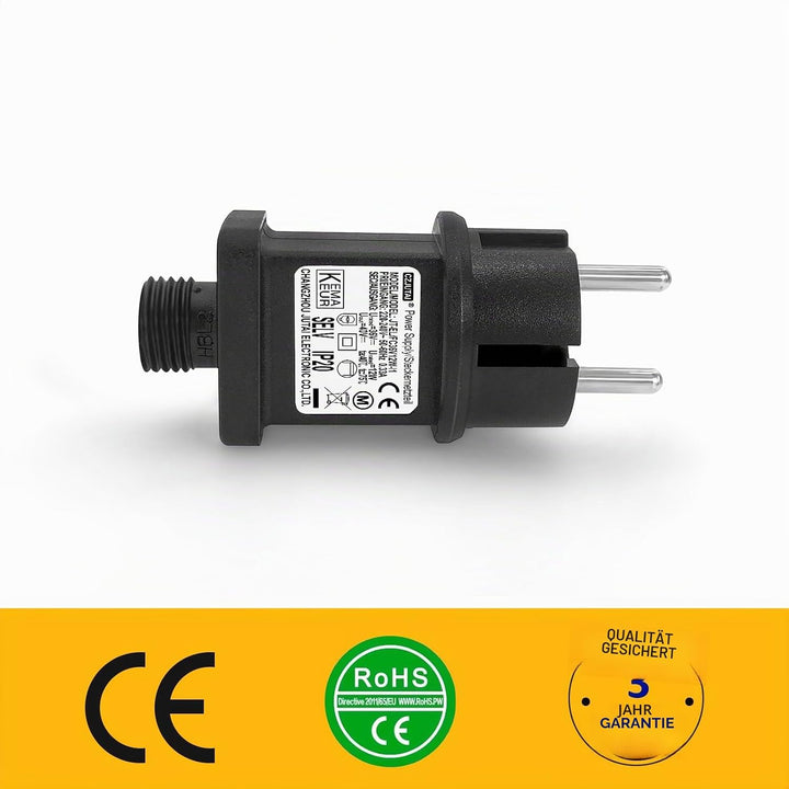 CZJUTAI LED-Transformator IP44 Stromversorgung für Weihnachtsbeleuchtung mit Stecker – EU-Stecker (S