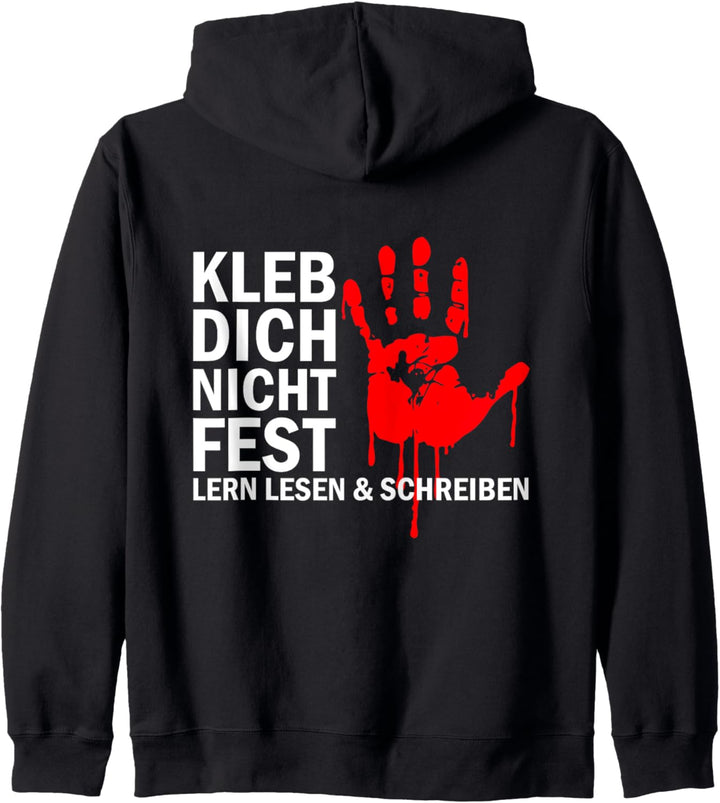 Klima-Kleber Anti Klimaprotest Nein Klima Aktivist Kapuzenjacke