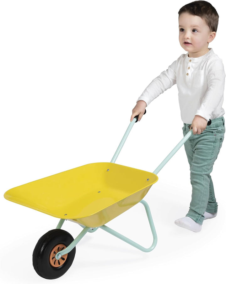 Janod – Metallschubkarre für Kinder ab 2 Jahren – Geeignet für Kinder für Garten- und Outdoor-Aktivi