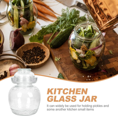 Cabilock 1stk Kimchi-Altar Sauerkraut Gärtopf Vorratstöpfe Aus Glas Gärbehälter Kimchi-Glas Gurkento