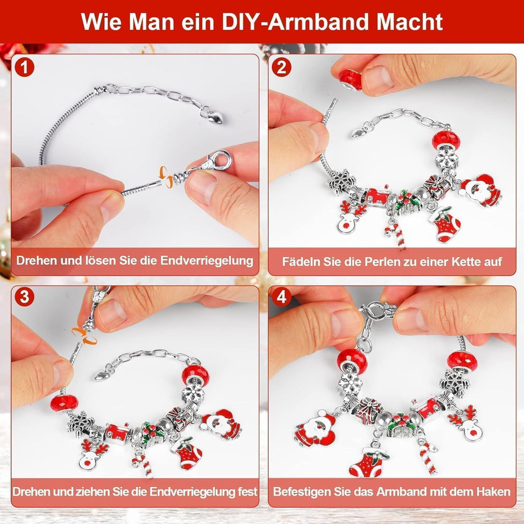 Adventskalender 2025 Kinder Mädchen, Weihnachtskalender Schmuck Basteln Mädchen Geschenke, 24 Bastel
