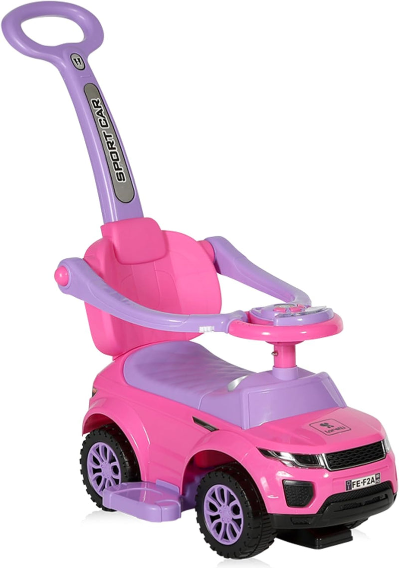 COIL Rutschauto mit der Schiebestange 614W Rutscher Babyrutscher Rutschfahrzeug Rosa, Rosa