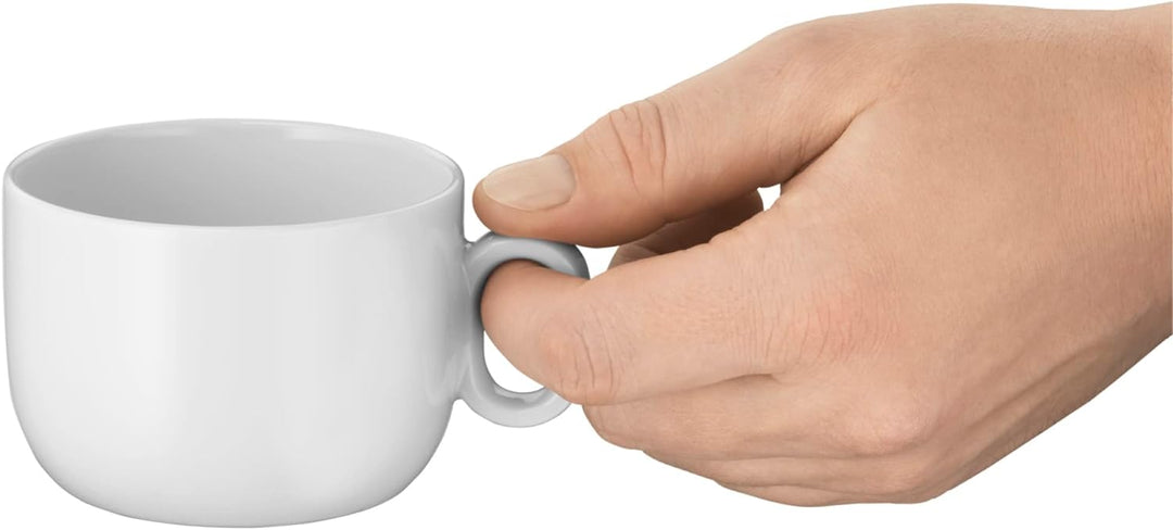 WMF Barista Tassen Set 4-teilig, zwei Kaffeetassen 160 ml mit Untertassen für Cappuccino, Porzellan,