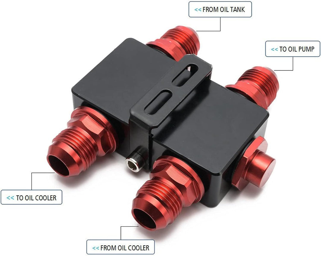 XFCNOI Epman Thermostat-Modul für Ölkühler AN10 Öldruckölsensor Ölkühler EPOL0520 (Farbe : Schwarz),