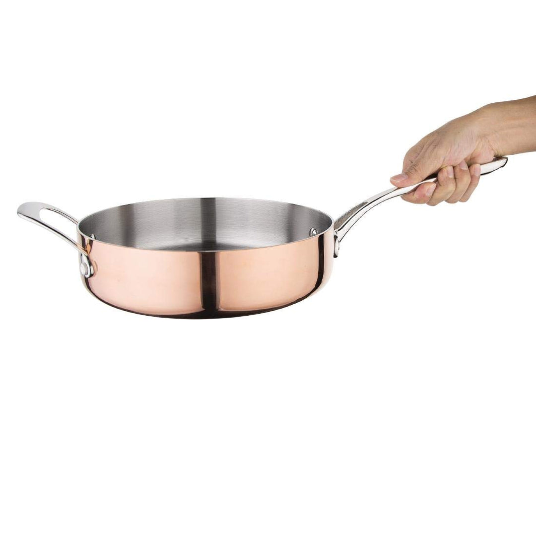 Vogue CM676, dreiwandige Bratpfanne aus Kupfer, 240 mm 60(H) x 240(Ø)mm, 60(H) x 240(Ø)mm