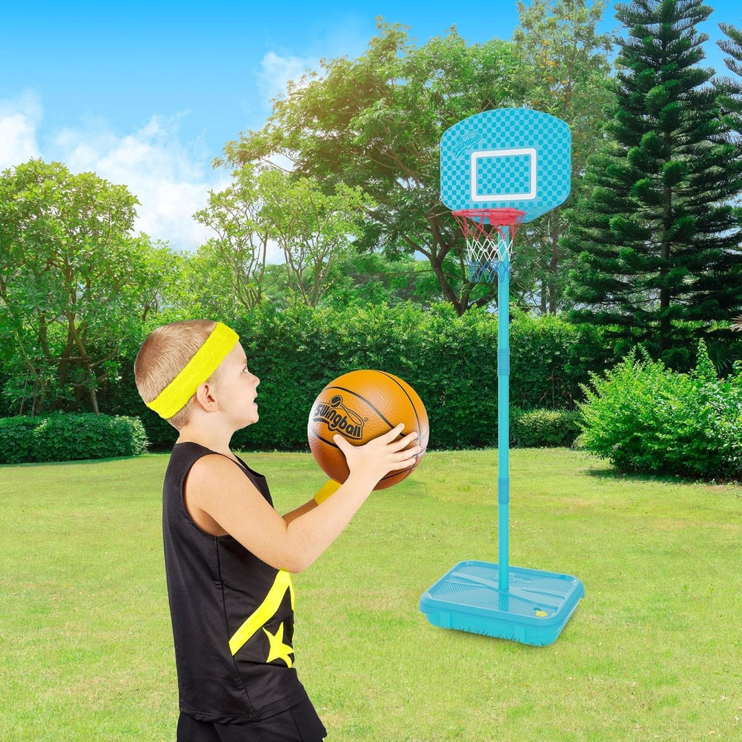 Swingball 7298AM Erstes Basketball-Set | Für alle Oberflächen geeignet | Korb für Kinder ab 4 Jahren