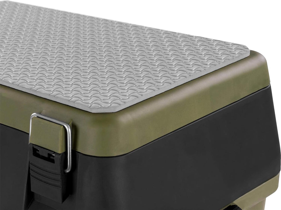 Angelkoffer Angelbox Angeltasche gepolsterte Sitzkiepe Sitzfunktion Gerätekasten mit Rucksackfunktio