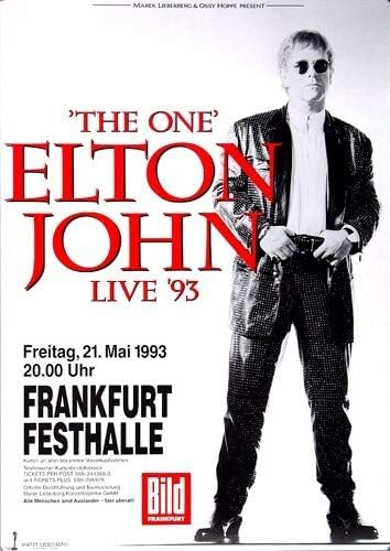 Elton John - LIVE, Frankfurt 1993 » Konzertplakat/Premium Poster | Live Konzert Veranstaltung | DIN