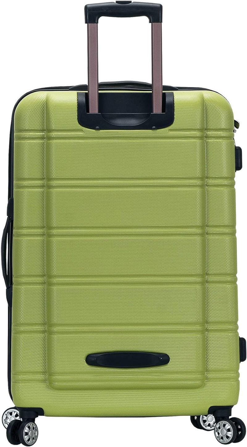 Rockland Melbourne Hardside Erweiterbares Spinner-Rad Gepäck, Limette, 3-Piece Set (20/24/28), Melbo