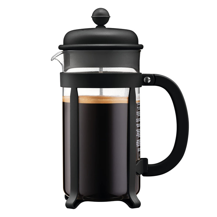 BODUM JAVA Kaffeebereiter, Kunststoffrahmen und Deckel, 8 Tassen, 1,0 l, SAN, Black L Black, L Black