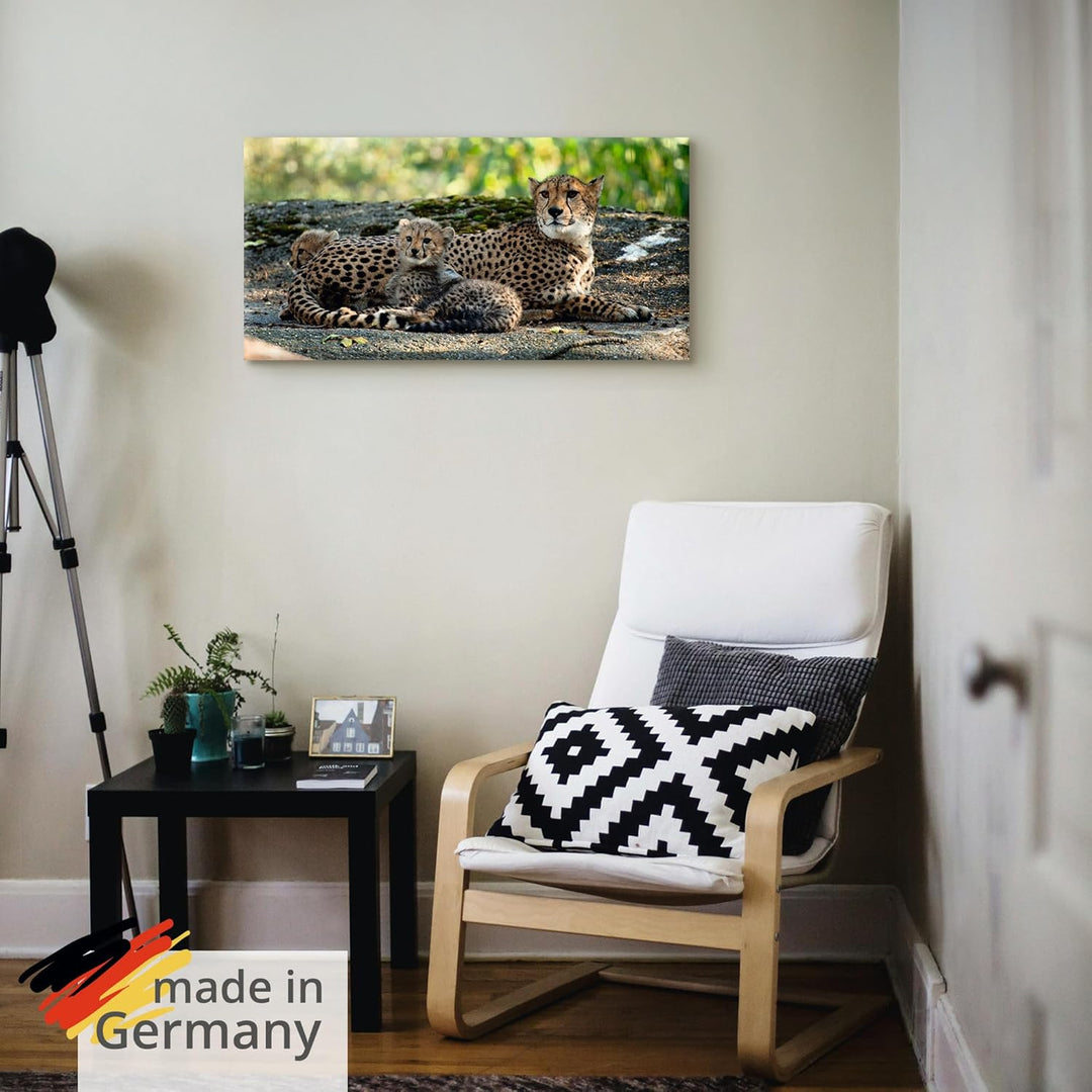 ARTland Leinwandbilder Wandbild Bild auf Leinwand 60 x 30 cm Wanddeko Afrika Natur Portrait Tiere Wi