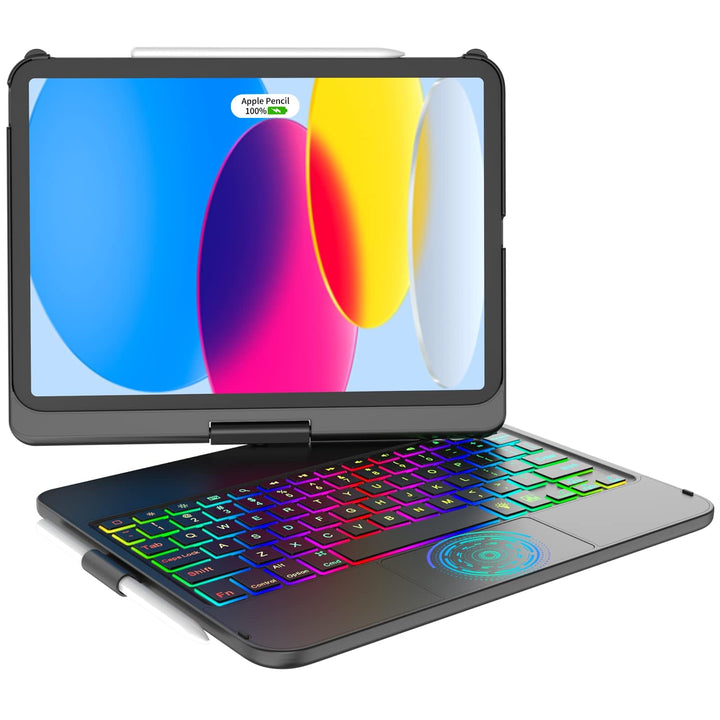 KARFUN Tastatur Hülle für iPad 10. Generation(10.9" 2022),360° drehbar iPad 10. Generation Hülle mit