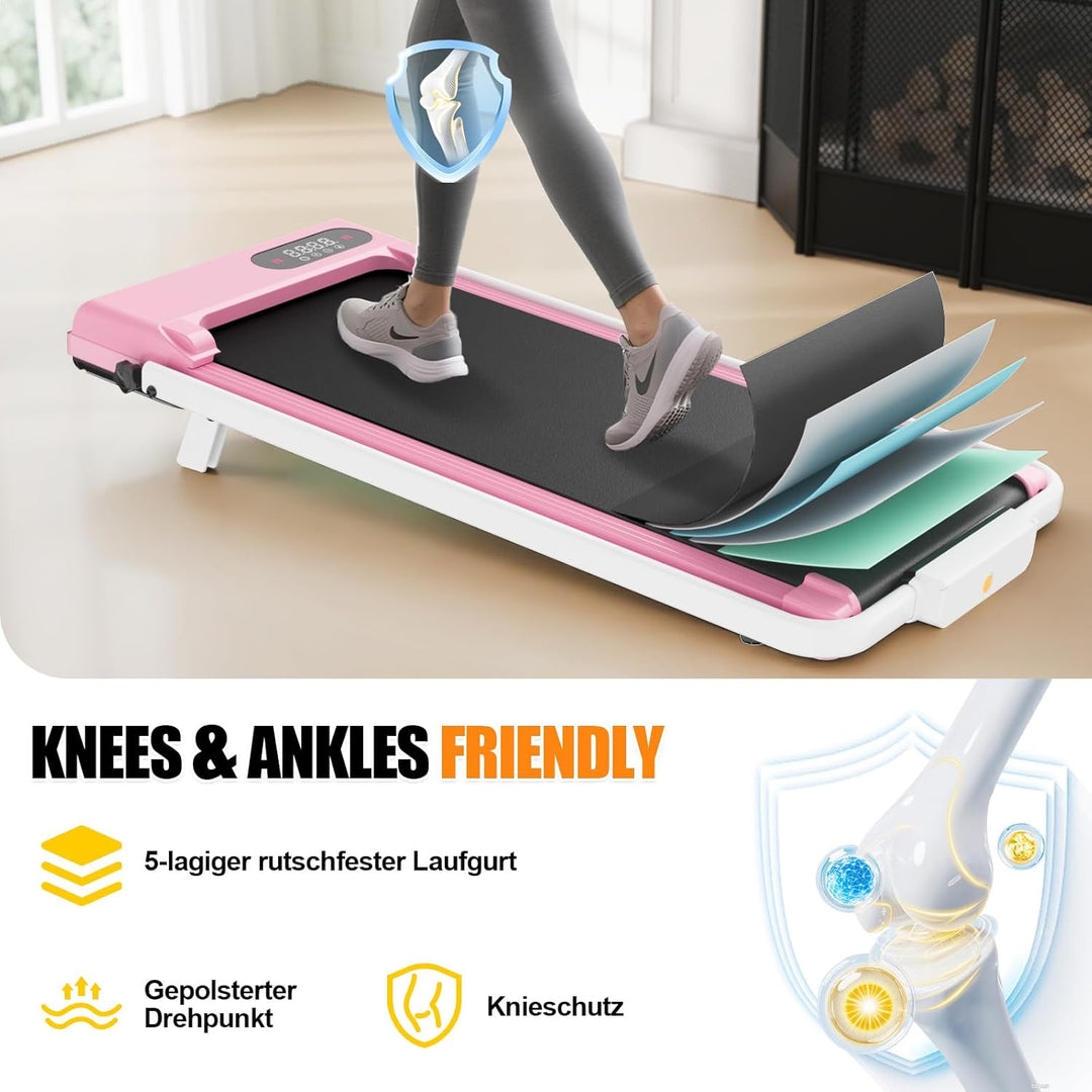 HomeFitnessCode Laufband mit Neigung für Zuhause - Walking Pad Laufpad mit Steigung Walkpad Untertis