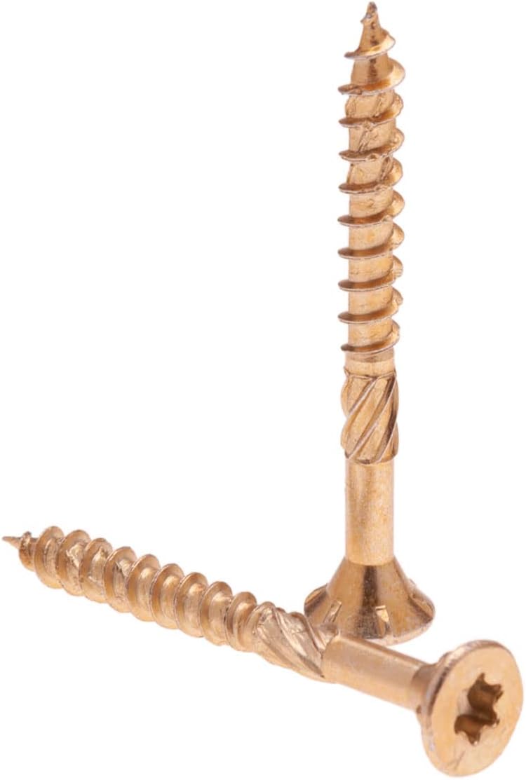 3 mm Holzschrauben Selbstschneidend Torx Gelb mit Verzinktem Mehrzweck-Holz Verwendung flacher Kopf