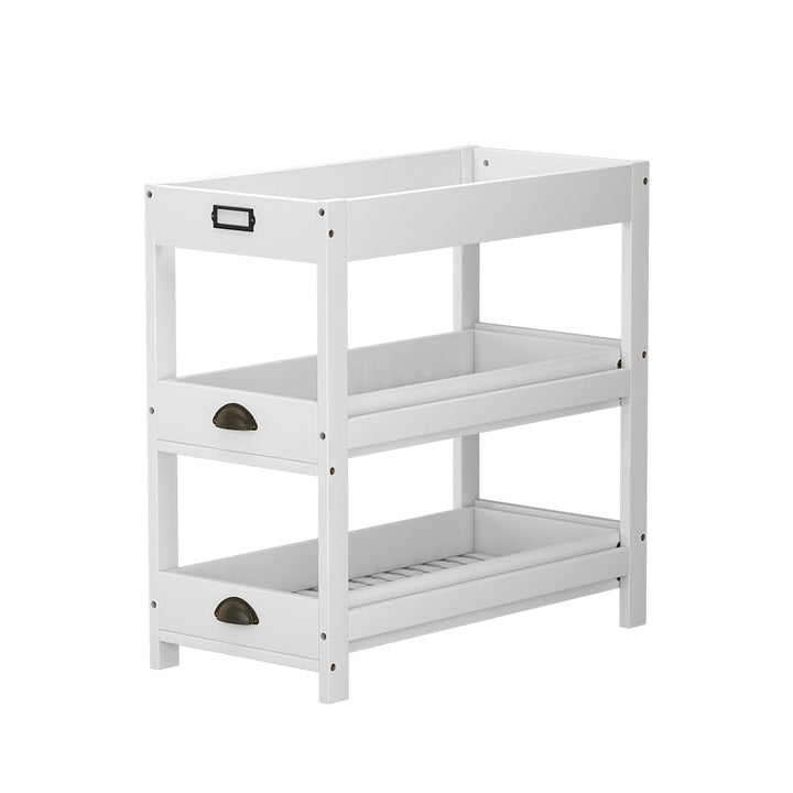 Vicco Aufbewahrungsregal Legum, Stauraumregal, Weiss, 33 x 66 cm mit 3 Ablagen Weiss mit 3 Ablagen,