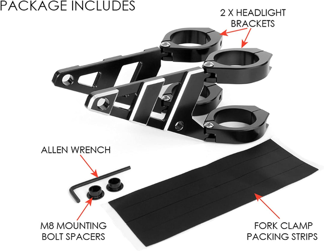 Alchemy Parts Scheinwerfer-Halter 54-55mm mit Gabel Klemmen für Motorrad - CNC Legierung - Hochwerti