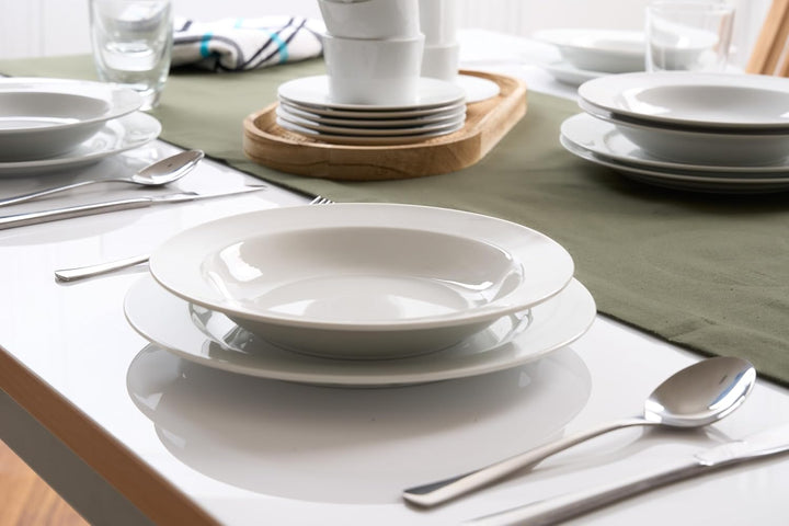 Retsch Arzberg Heike Weiss Suppenteller 21cm, Set 6-teilig, Porzellan uni weiss, rund