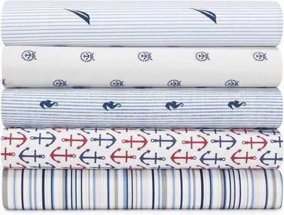 Nautica - Perkal-Kollektion – Bettwäsche-Set – 100% Baumwolle, knackig und kühl, leichte und feuchti