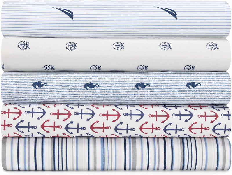Nautica - Perkal-Kollektion – Bettwäsche-Set – 100% Baumwolle, knackig und kühl, leichte und feuchti