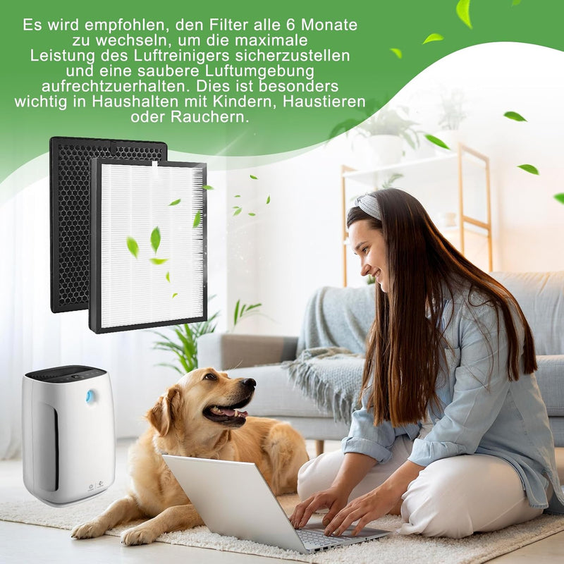 Herboom Ersatzfilter für Philips Luftreiniger AC2882, AC2885, AC2887, AC2889, AC2892, AC3829, 1 HEPA